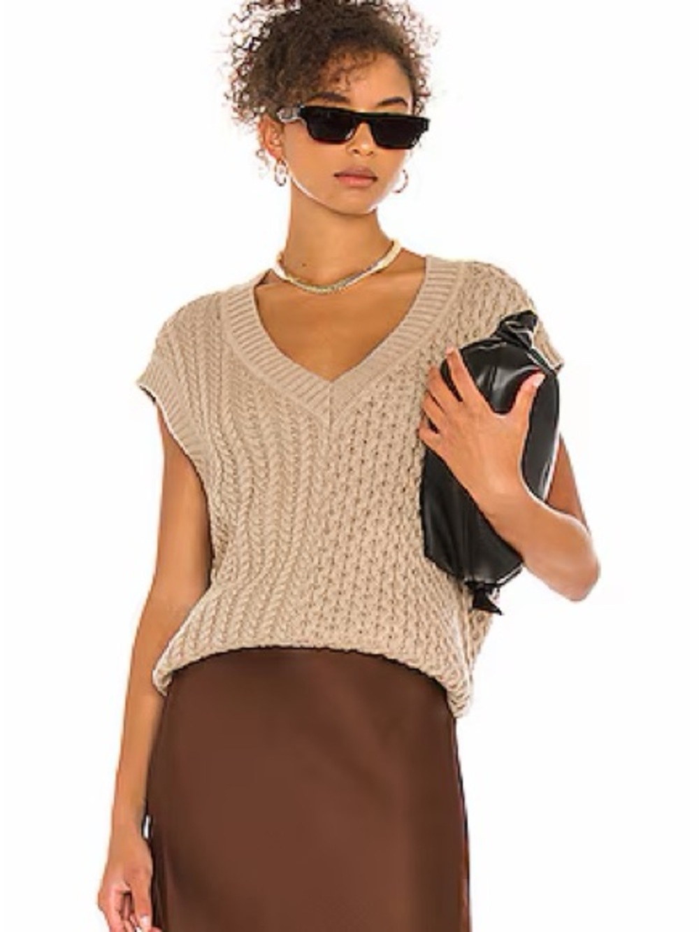 L’Acadamie Hara Sweater Vest in Tamarind Small